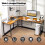 Costway L-Shaped Corner Computer Study Table Workstation Office Wood Desk 2
