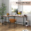 Costway L-Shaped Corner Computer Study Table Workstation Office Wood Desk 4