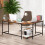 Costway L-Shaped Corner Computer Study Table Workstation Office Wood Desk 3