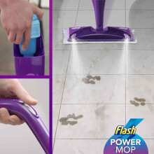 Flash Powermop Floor Cleaner Starter Kit Spray Mop Dry Wet Mop All In One Mopping System Powered Deep Clean For Your Hard Floor Surfaces
