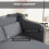 Homcom HOMCOM Pull Out Sofa Bed, Fabric 2 Seater Sofa Couch with Pillows, Grey 3