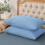 (PLAIN PILLOWCASE PAIR, LIGHT BLUE) Plain Duvet Quilt Covers Reversible Bedding Set 1