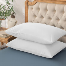 (PLAIN PILLOWCASE PAIR, WHITE) Plain Duvet Quilt Covers Reversible Bedding Set
