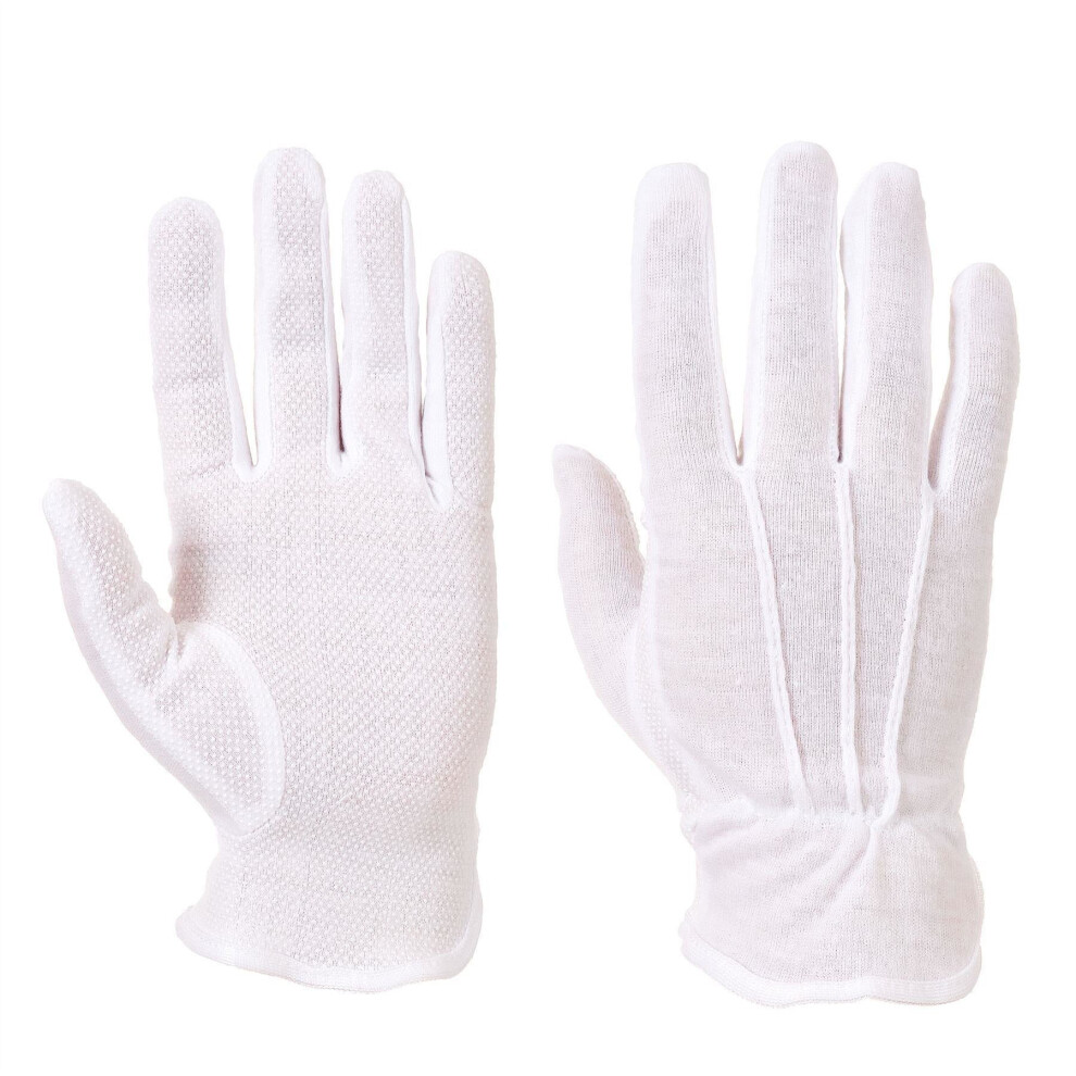 (White, M) Portwest Microdot Glove