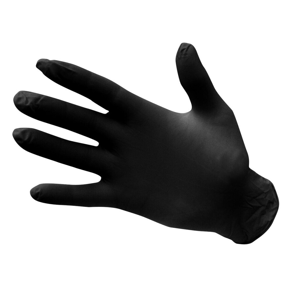 (Black, M) Portwest Powder Free Nitrile Disposable Glove