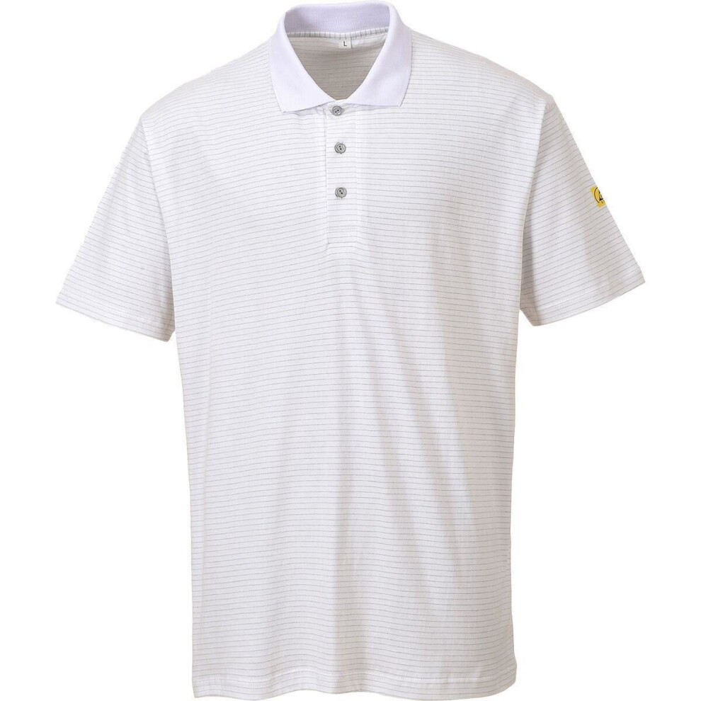 (White, 3XL) Portwest Anti-Static ESD Polo Shirt