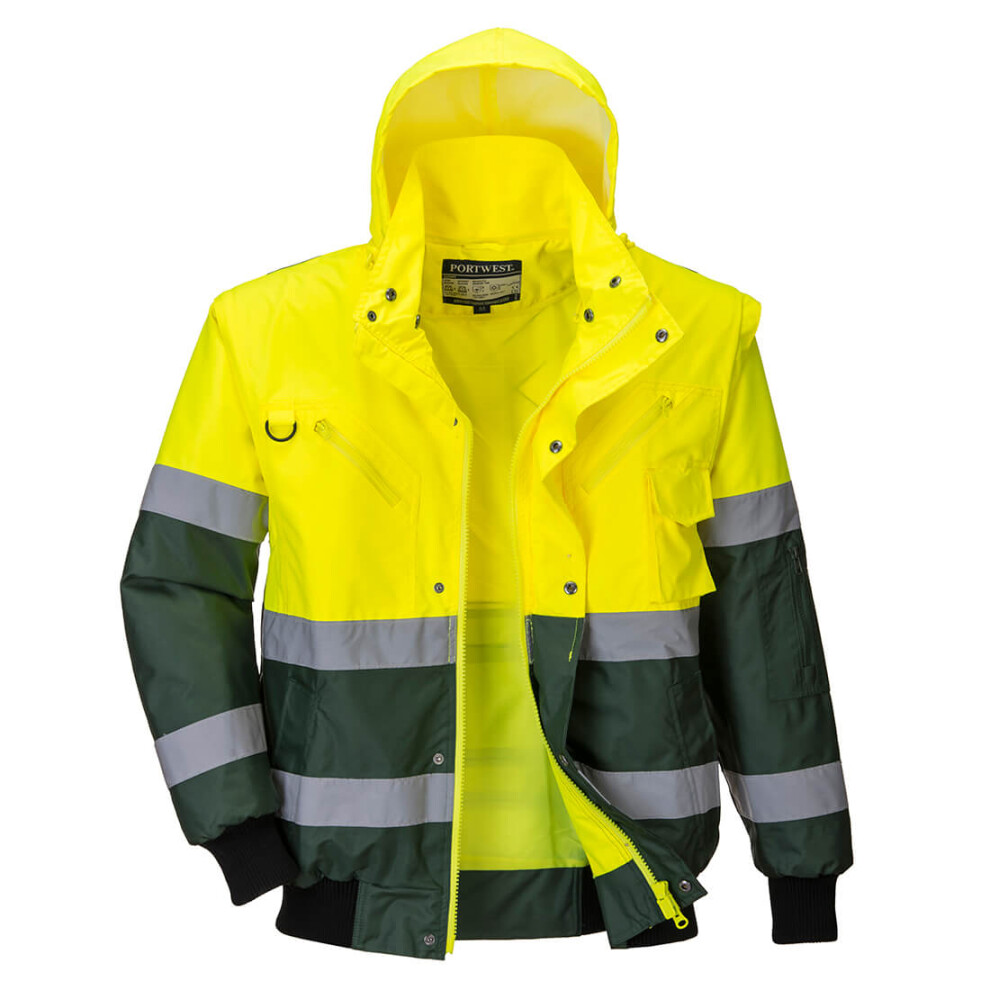 (Yellow/Green, M) Portwest X Hi-Vis Bomber Jacket