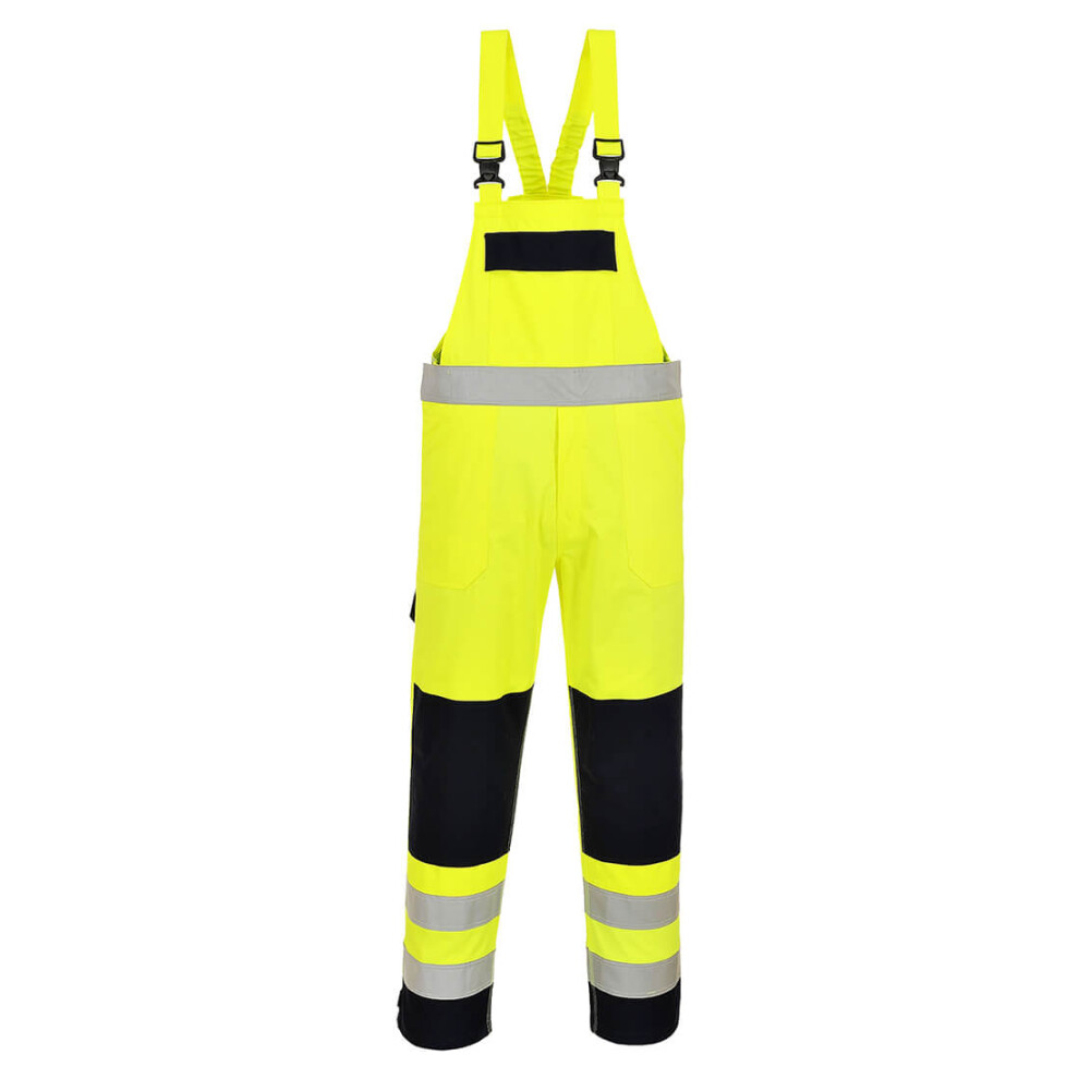 (Yellow/Navy, XXL) Portwest Hi-Vis Multi-Norm Bib and Brace