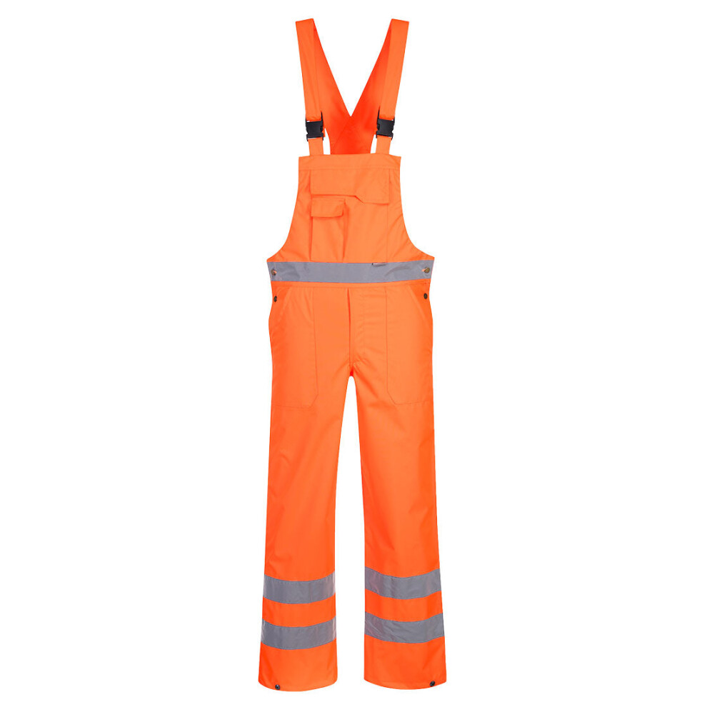 (Orange, M) Portwest Hi-Vis Bib & Brace - Unlined