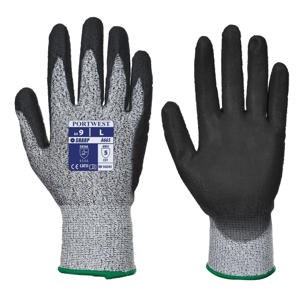 (Grey/Black, XXL) Portwest Advanced Cut 5 Glove