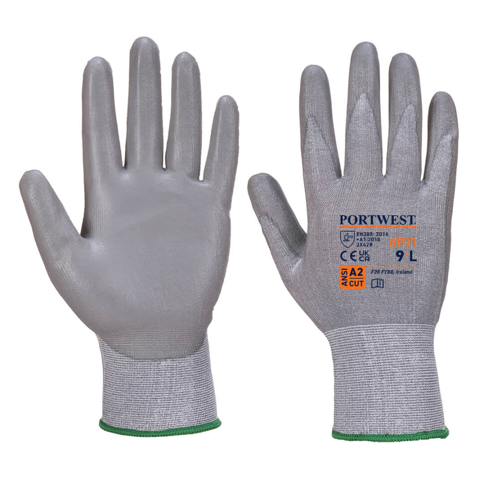 (Black/Grey, XXL) Portwest Senti Cut Lite Gloves