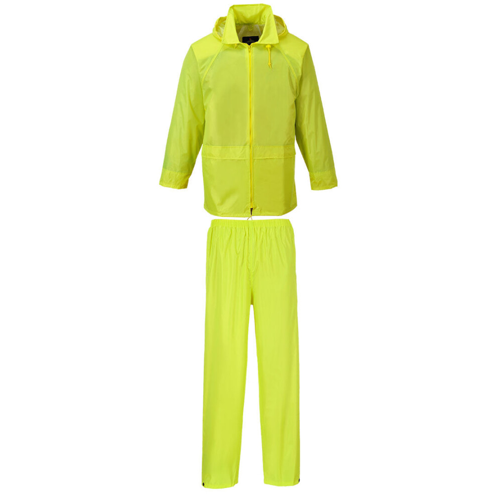 (Yellow, 4XL) Portwest PVC Coated Rain Suit