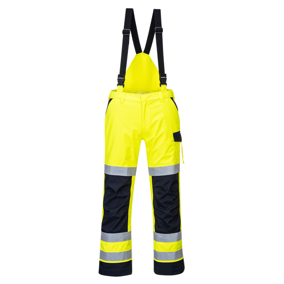 (Yellow/Navy, XXL) Portwest Modaflame Multi Arc Trousers