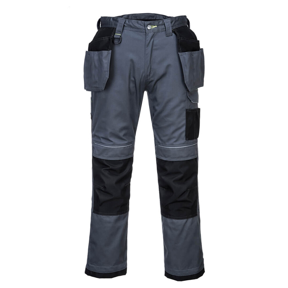 (Grey/Black, 46") Portwest PW3 Stretch Holster Trousers