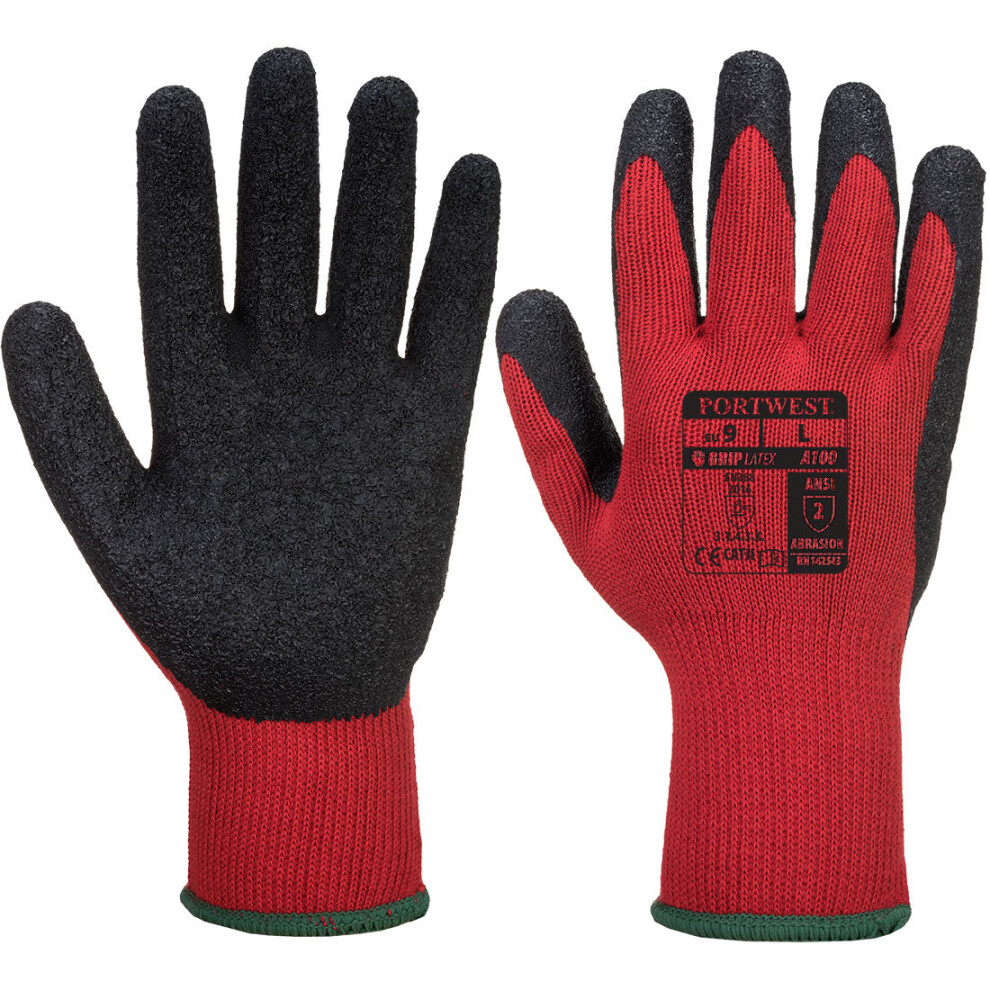 (Red/Black, M) Portwest Grip Glove