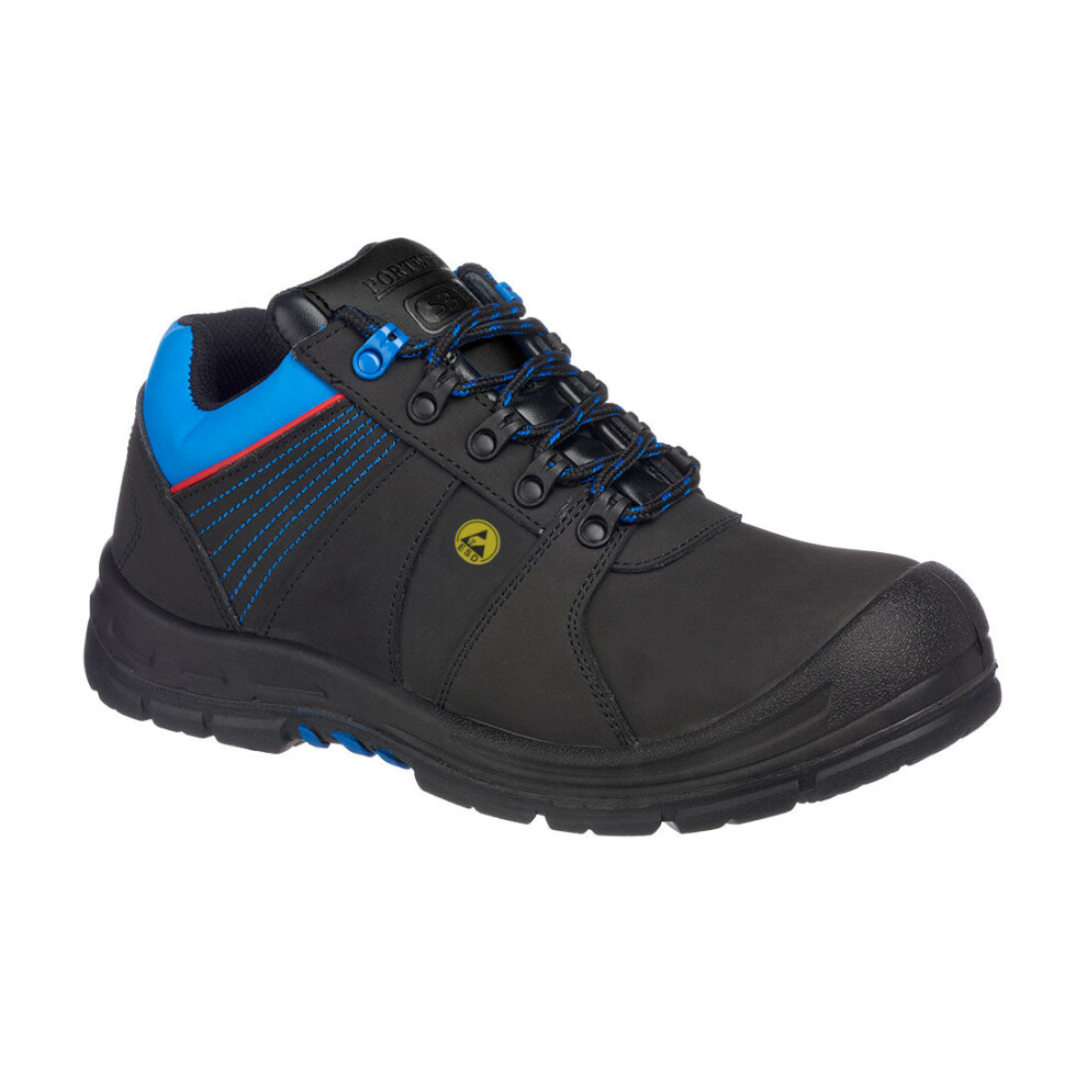 (Black/Blue, UK 9.5) Portwest Protector Safety Shoe S3 ESD