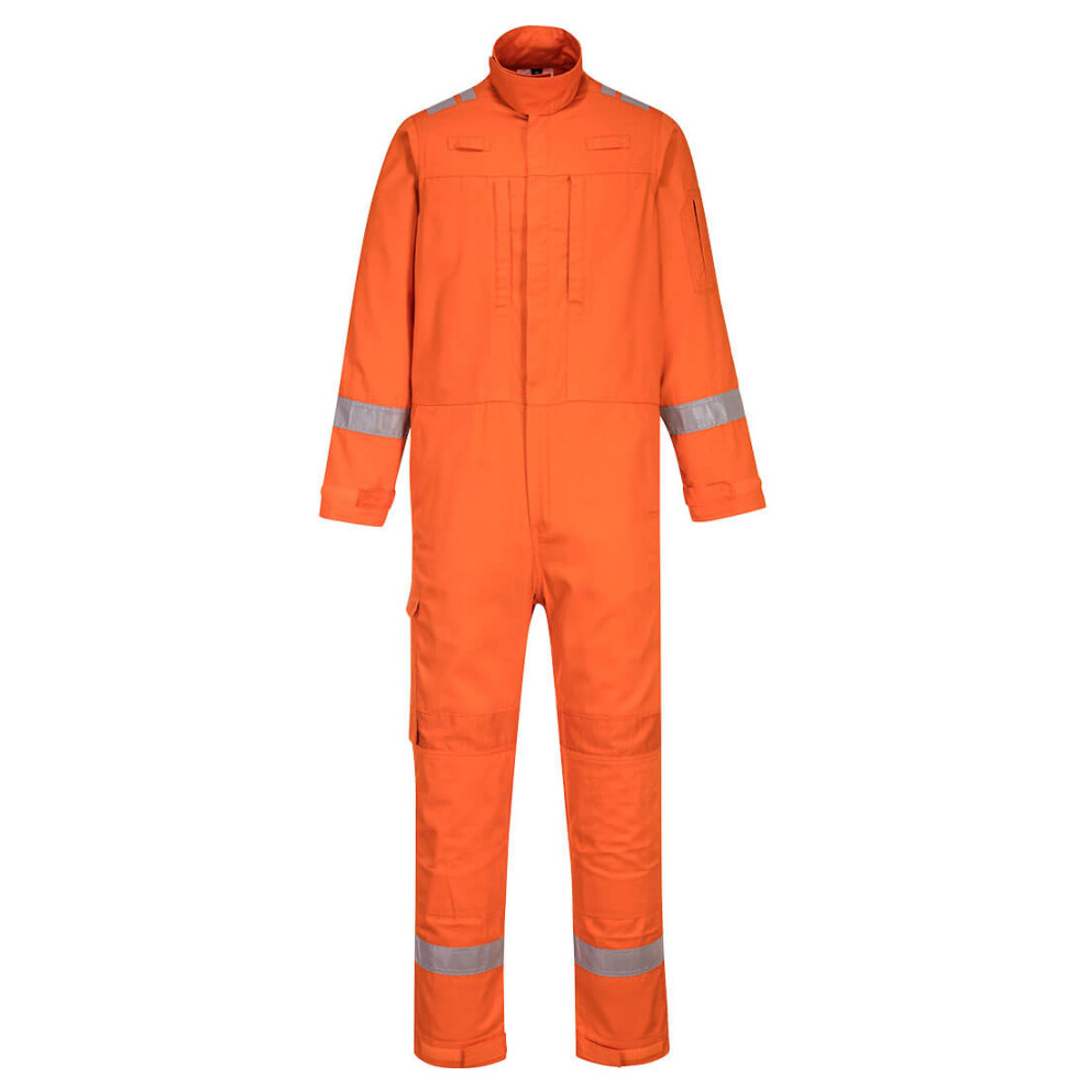 (Orange, S) Portwest Bizflame Plus Lightweight Stretch Panelled Coverall