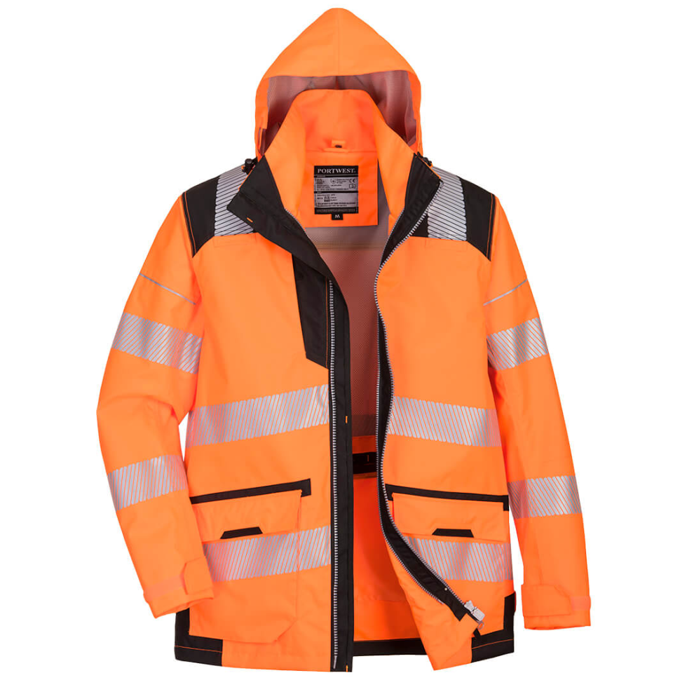 (Orange/Black, 3XL) Portwest PW3 Hi-Vis 5in1 Jacket