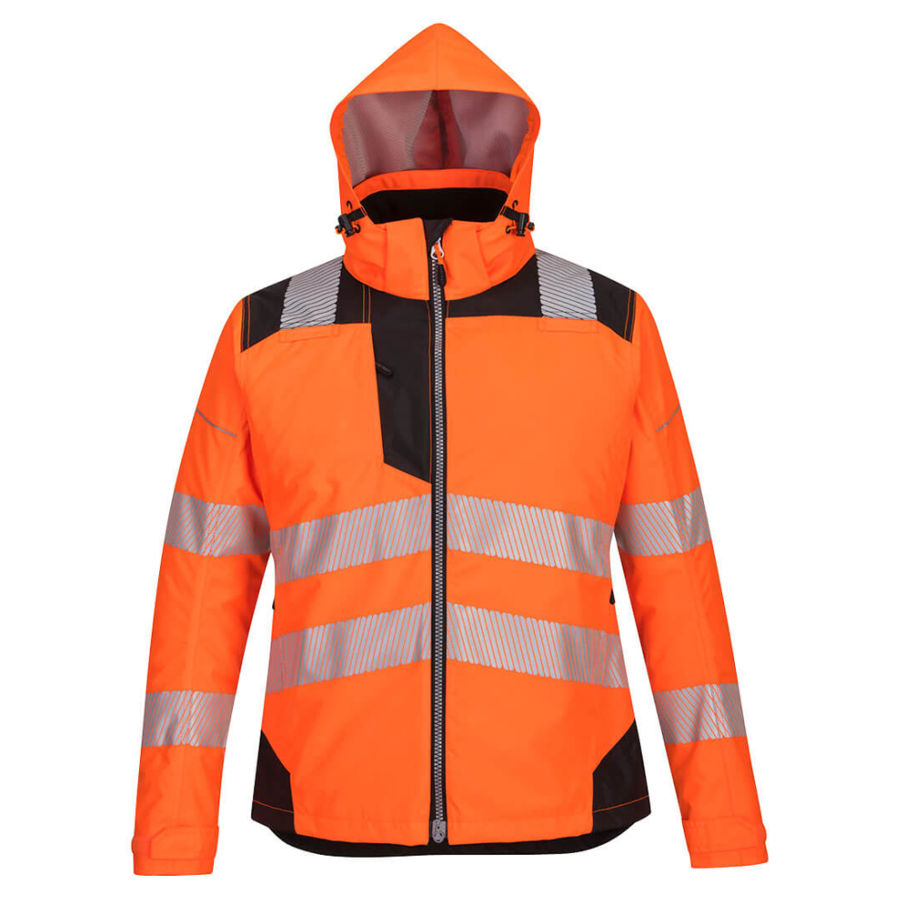 (Orange/Black, XL) Portwest PW3 Ladies Winter Jacket