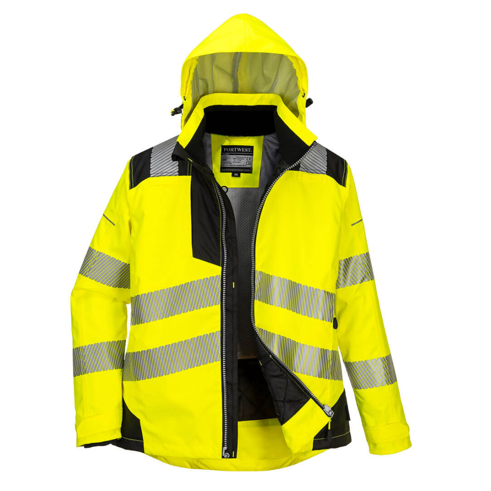 (Yellow/Black, XXL) Portwest PW3 Ladies Winter Jacket