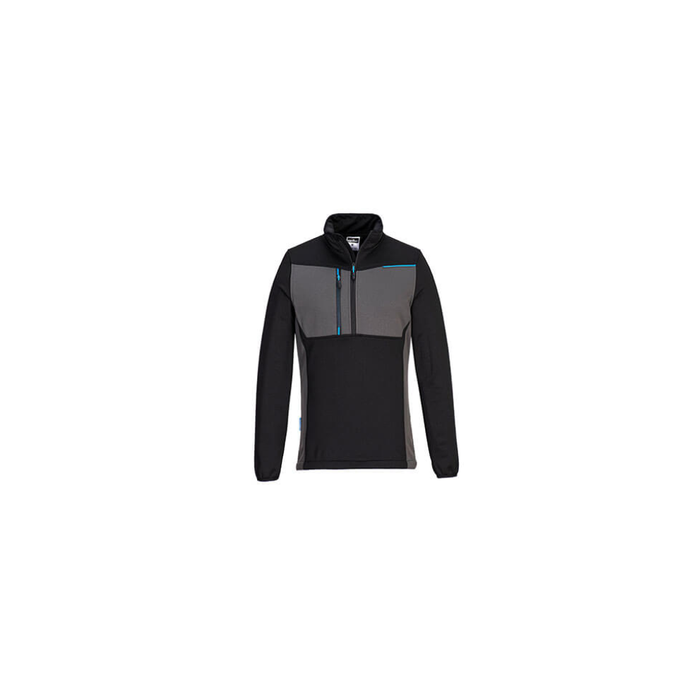 (Black, S) Portwest WX3 Half Zip Tech Fleece