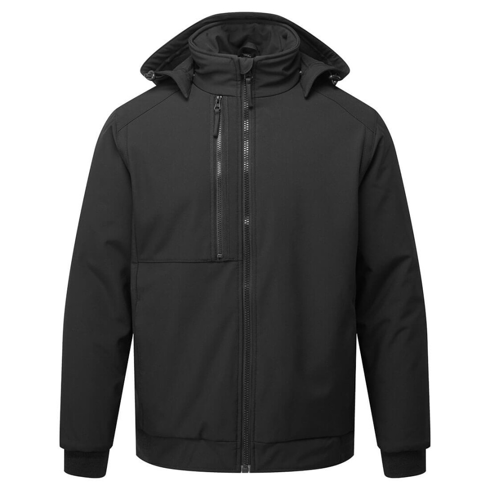 (Black, XL) Portwest WX2 Eco Insulated Softshell Jacket (2L)