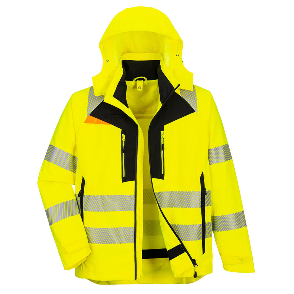 (Yellow/Black, S) Portwest DX4 Hi-Vis 4-in-1 Jacket