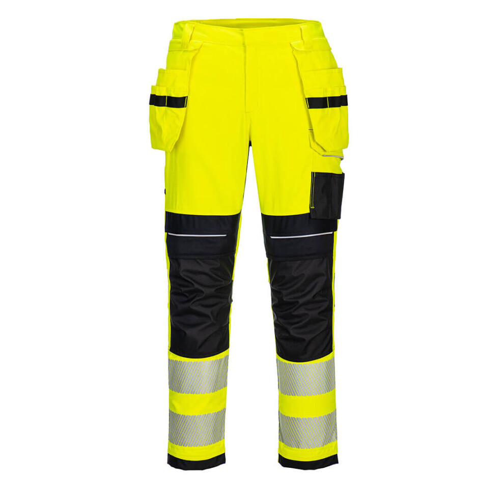 (Yellow/Black, 33") Portwest PW3 FR Hi-Vis Holster Trousers