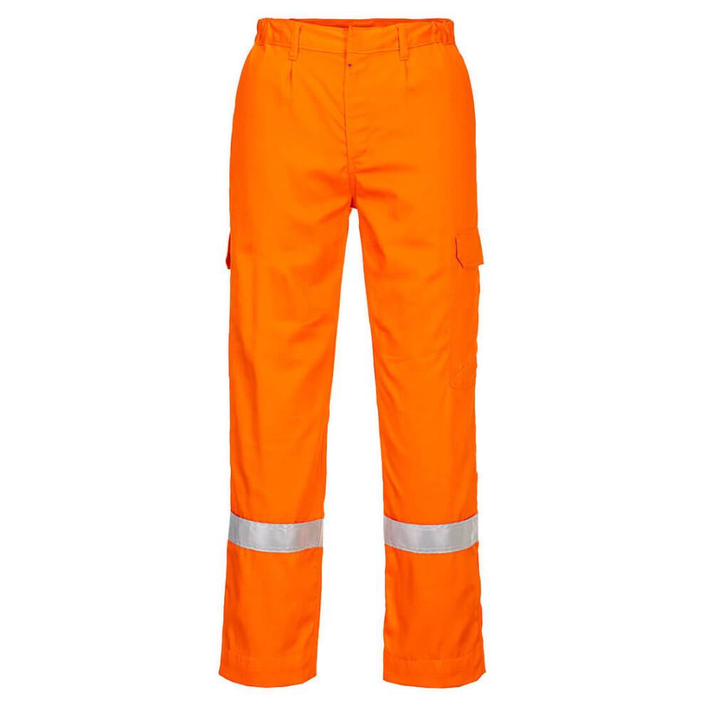 (Orange, XXL) Portwest FR Lightweight Anti-Static Trousers