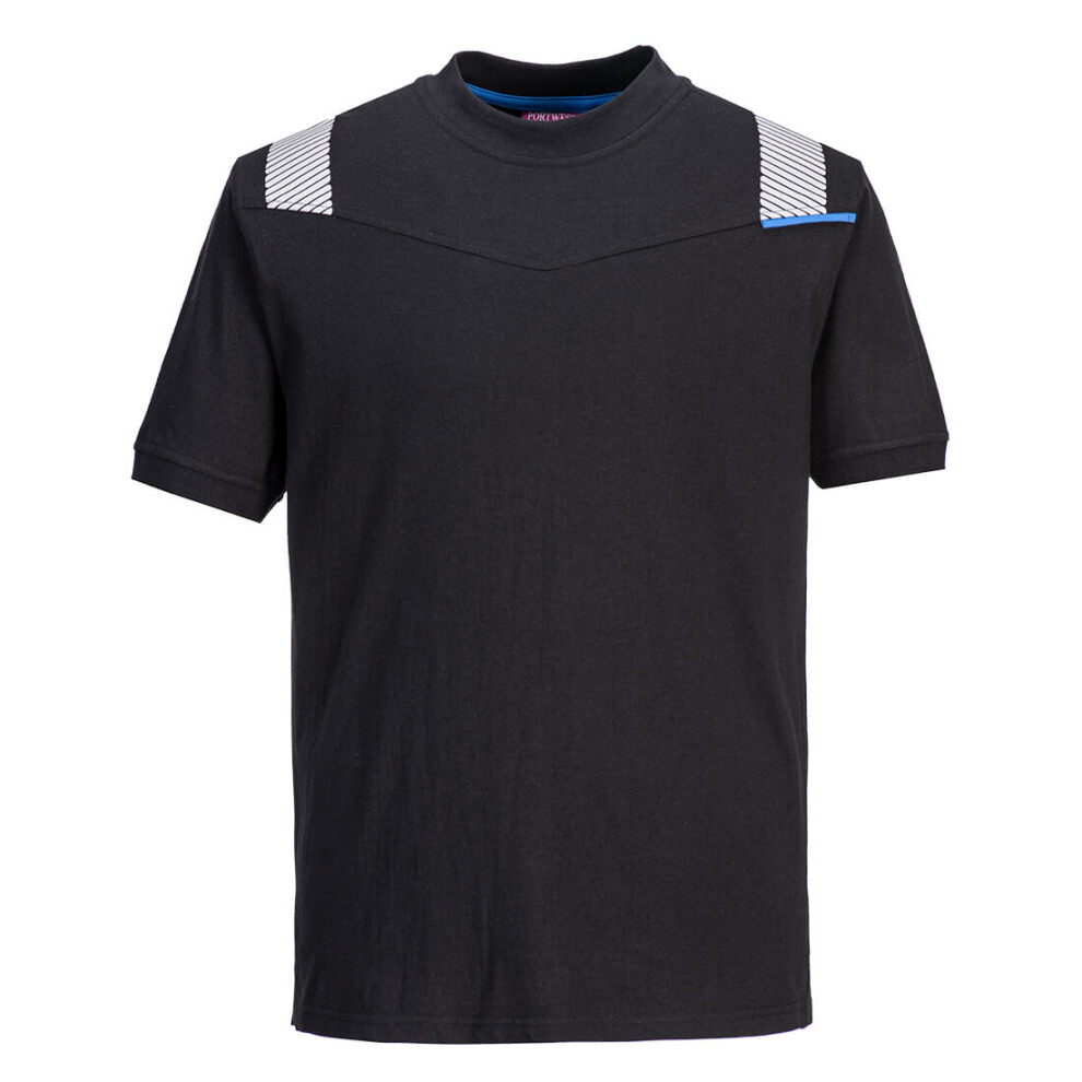 (Black, XXXL) Portwest WX3 Flame Resistant T-Shirt