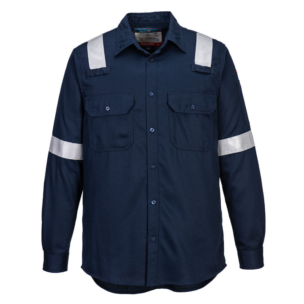 (Navy, XXXL) Portwest FR Lightweight Anti-static Shirt