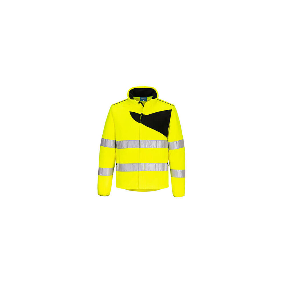 (Yellow/Black, M) Portwest PW2 Hi-Vis Fleece