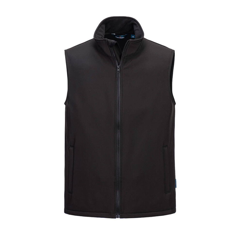 (Black, L) Portwest Print and Promo Softshell Gilet (2L)