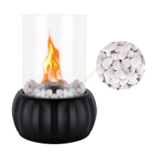 (Black fx001) Desktop alcohol fireplace indoor modern metal stove black portable real fire fireplace
