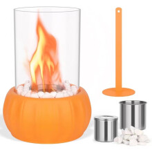 (Orange color) Desktop alcohol fireplace indoor modern metal stove black portable real fire fireplace