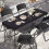 (4ft Table) Black Rattan Design Folding Table Garden Patio 6