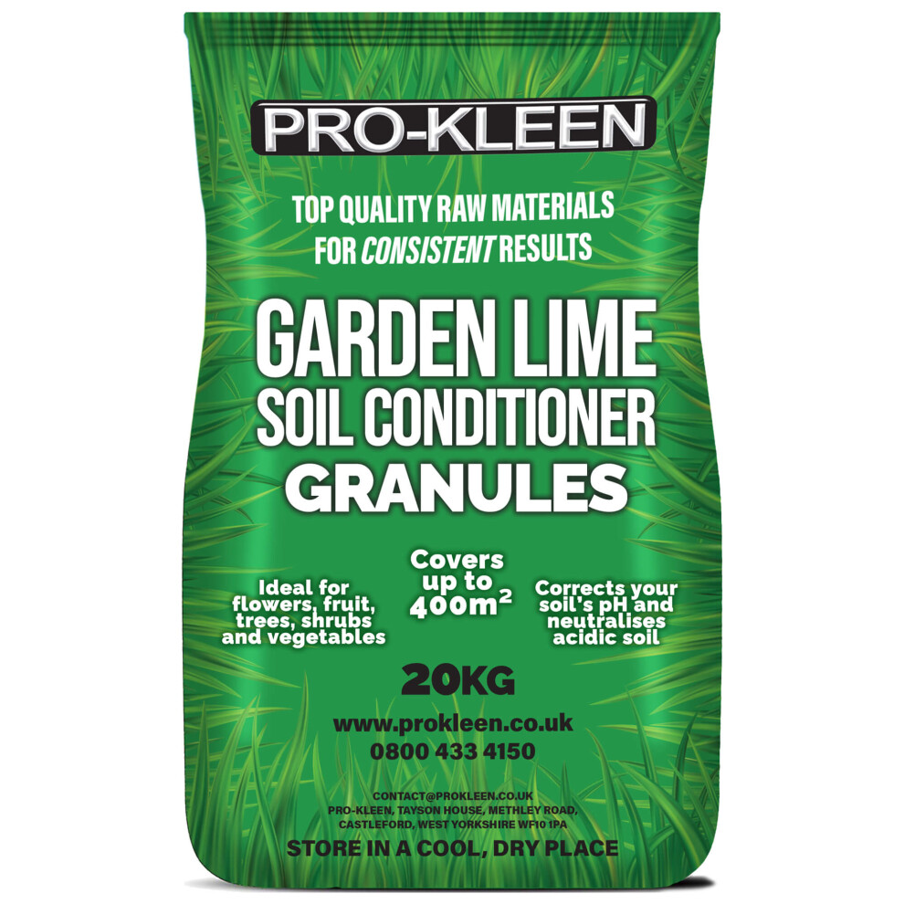 Garden Lime Soil Conditioner Granules 20KG Covers up to 400m2