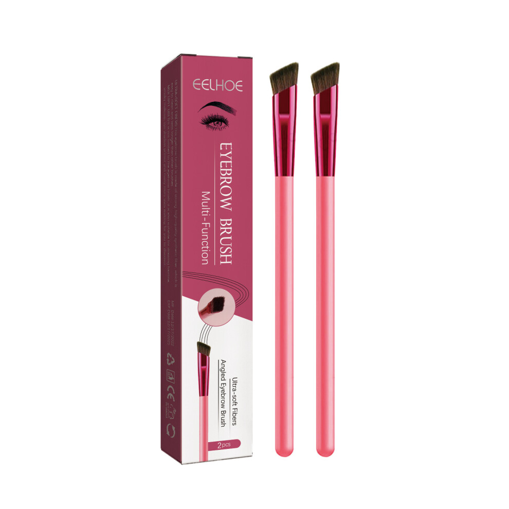 Srj Star (2Pcs/Box) Multifunctional Eyebrow Brush, Three-Dimensional Eyebrow Concealer Brush, Angled Portable Natural Hairline Eyebrow Pencil