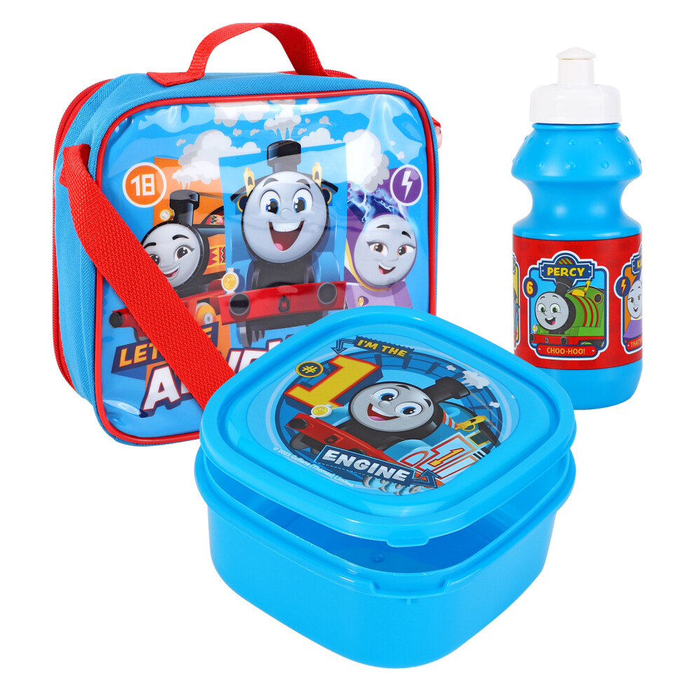 Thomas & Friends Lunch Bag Insulated 3 Piece Set Boys Blue Tank Engine