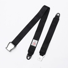 (black) Aircraft Two-point Seat Belt Aircraft Two-point Binding Belt Seat Belt All Metal Belt