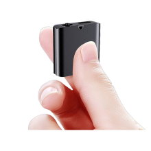 Mini Gravador Ativado Por Voz de 64 Gb para Carro Palestras Reuniões Magnético Um dos Menores Gravadores Gravação em Espera de 30 Dias Preto