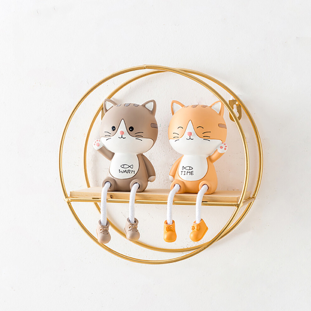 Gold Wall Hanging Storage and Display Decorative Shelf