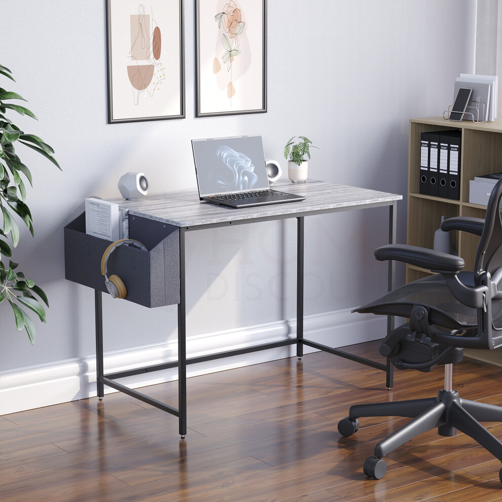 (Grey) Vida Designs Brooklyn Large Home Computer Desk