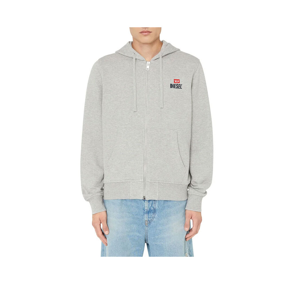 Diesel (, L) S Girk Felpa Mens Hoodie Full Zip Jacket Grey