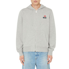 (Grey, M) DIESEL S Girk Felpa Mens Hoodie Full Zip Jacket