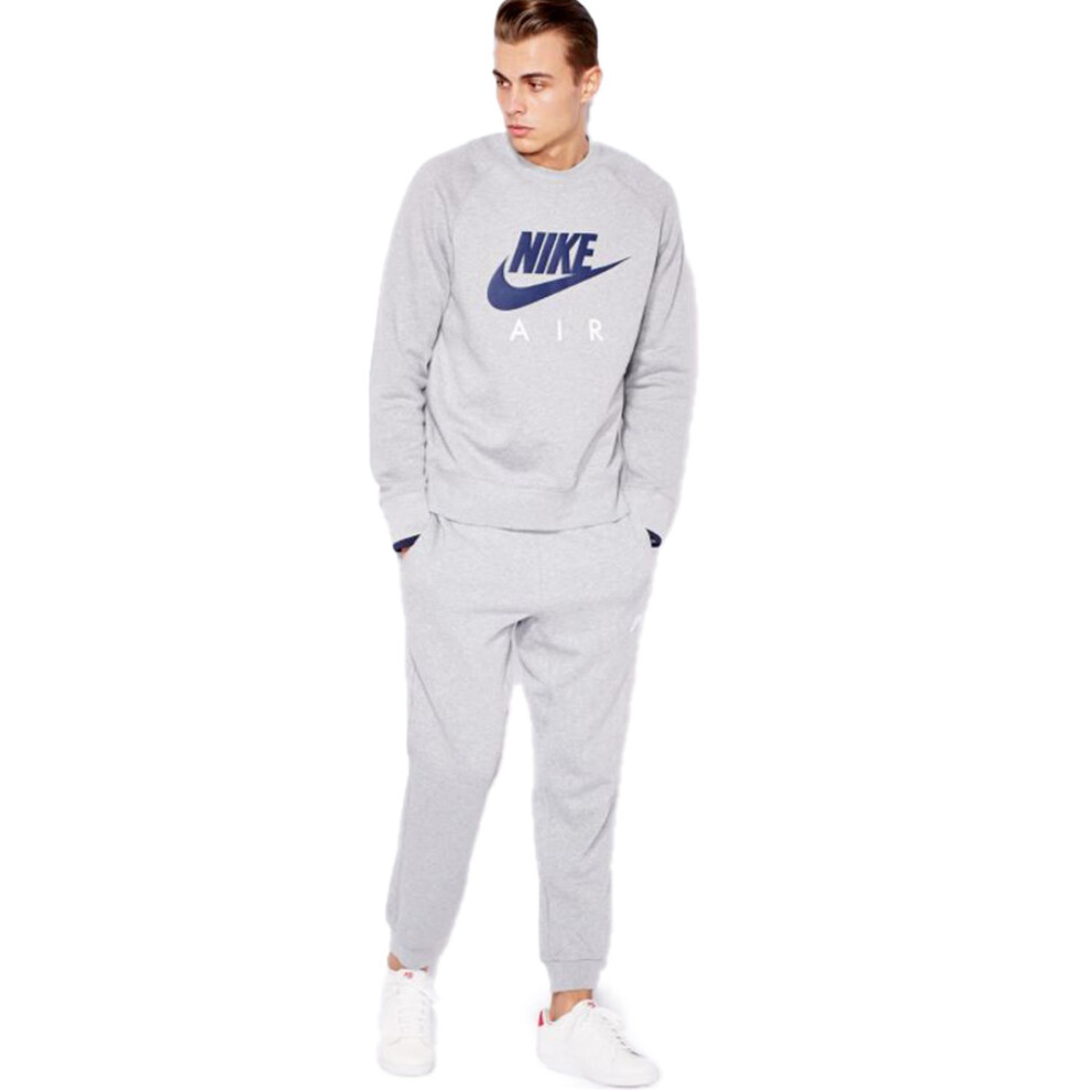 (L, Grey) Nike Air Mens Fleece Grey Tracksuit