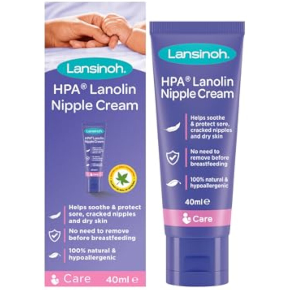 Lansinoh HPA Lanolin Nipple Cream for sore nipple & cracked skin 100% natural single ingredient breastfeeding essential tasteless  moisturising 40ml