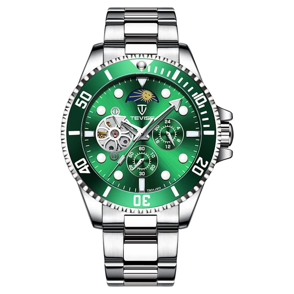 Photos - Wrist Watch Luxury Men's Automatic Machenical Watches Large Face Self Winding Waterproof Luminous Watches Rotatable VEANXIN Men Mechanic