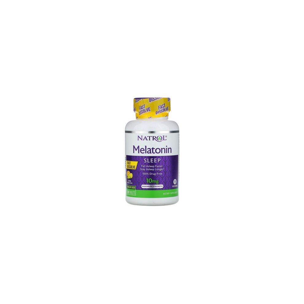 Natrol Melatonin 10mg fast dissolve Citrus Punch, 100 Tabs