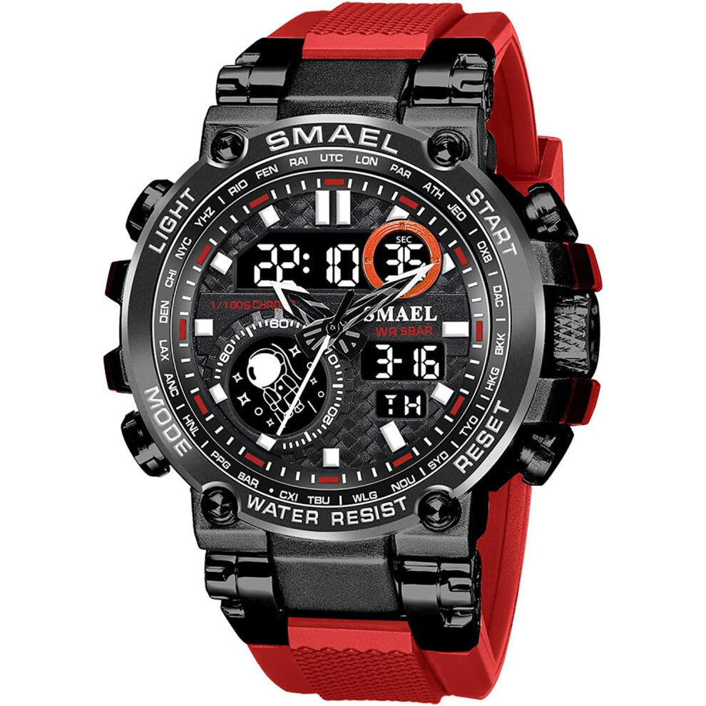 Photos - Wrist Watch VEANXIN Sport Watch for Men Dual Time Display Digital Watch Date Luminous Multifunction Watch Casual Male Wristwatch Alarm 5